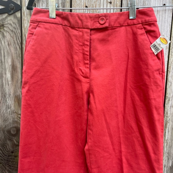 TALBOTS Orange Coral Khaki Pants Women’s 2 Petite NWT NEW - Picture 2 of 11